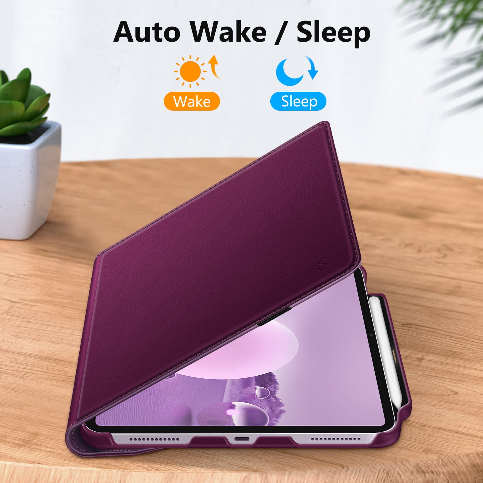 Fintie Rotating Case for iPad Air 13-inch (M4) 2026, (M3) 2025, (M2) 2024 - 360 Degree Rotating Protective Stand Cover with Pencil Holder, Purple