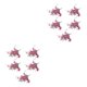 thumbnail image 4 of Ramo de Flores Artificiales 5 unids/set Rojo Ladrillo Bearachild, 4 of 6