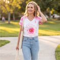 thumbnail image 4 of JULMCOMO Breast Cancer Shirts for Women Breast Cancer Awareness V Neck Loose Fit Casual Soft Tops Short Sleeve Pink Ribbon Graphic Tees Purple Pink L, 4 of 6