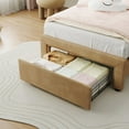 thumbnail image 5 of Danolapsi Twin Size Bed Frame, Upholstered Platform Bed Frame with Adjustable Headboard & Led Light, Wooden Slats Support, No Box Spring Needed, 5 of 7