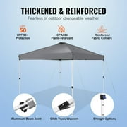 VEVOR Pop Up Canopy Tent, 10 x 10 ft, 250 D PU Silver Coated Tarp, with Portable Roller Bag and 4 Sandbags, Waterproof and Sun Shelter Gazebo