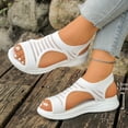 thumbnail image 5 of Bxsruta Women's Plus-Size Athletic Open-Toe Sandals with Breathable Mesh and Cushioned Sole for Casual Spring and Summer Wear, 5 of 8