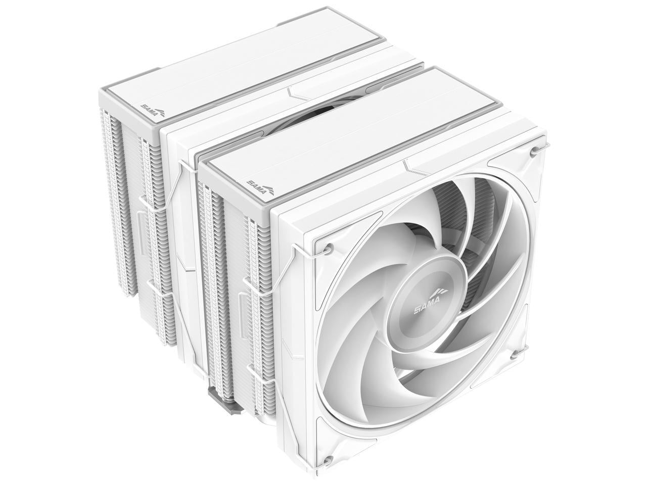 Sama A60White Dual-Tower CPU Air Cooler White6 Heat Pipes Dual 120mm PWM