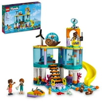 LEGO Friends Sea Rescue Center Building Toy for Kids, Includes Animal Toy Figures, a Water Scooter, & 3 Minidolls for Pretend Play Ocean Rescue, 41736