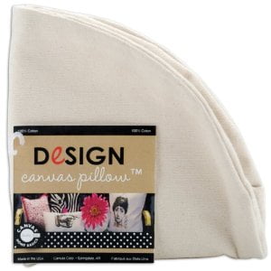 Canvas Corp Canvas Round Pillow, 14-Inch, Natural, 1-Pack Multi-Colored