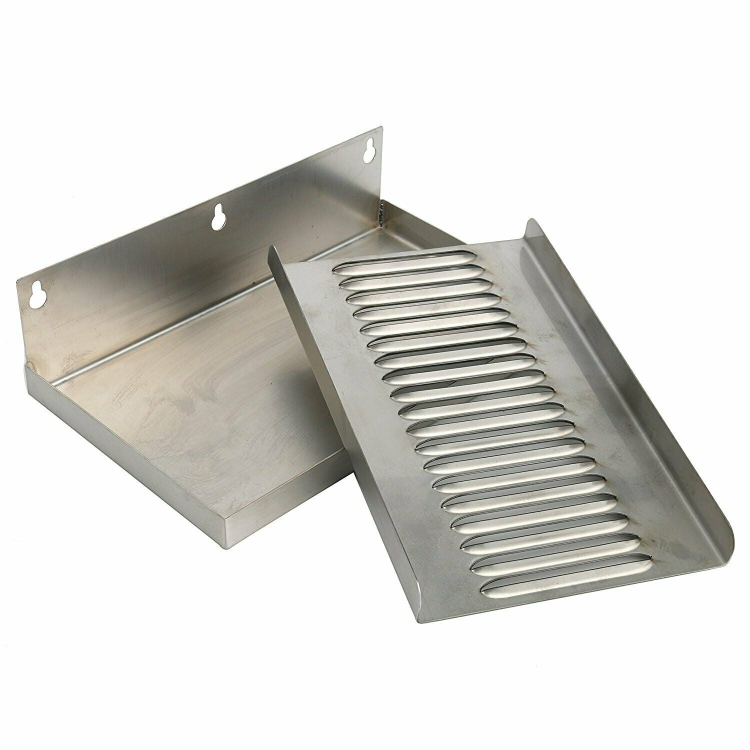 Stainless Steel 10"x 6" Wall Mounted Drip Tray No Drain Draft Beer Drip Tray 