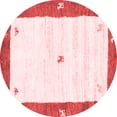 thumbnail image 1 of Ahgly Company Indoor Round Abstract Red Contemporary Area Rugs, 8' Round, 1 of 4
