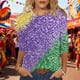thumbnail image 1 of Xuyuer 2025 Womens 3/4 Sleeve Tops Mardi Gras and Christmas Costumes Fashion Round Neck Blouse, 1 of 6