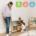 thumbnail image 4 of ECR4Kids 2-Shelf Mobile Single-Sided Storage Cabinet, Classroom Furniture, White Wash, 4 of 9