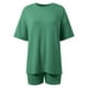 thumbnail image 4 of Conjunto deportivo para mujer: camiseta de cuello redondo y pantalones cortos deportivos. Poliéster transpirable. Lavable a máquina. Primavera/verano. XS-XXXXL., 4 of 7
