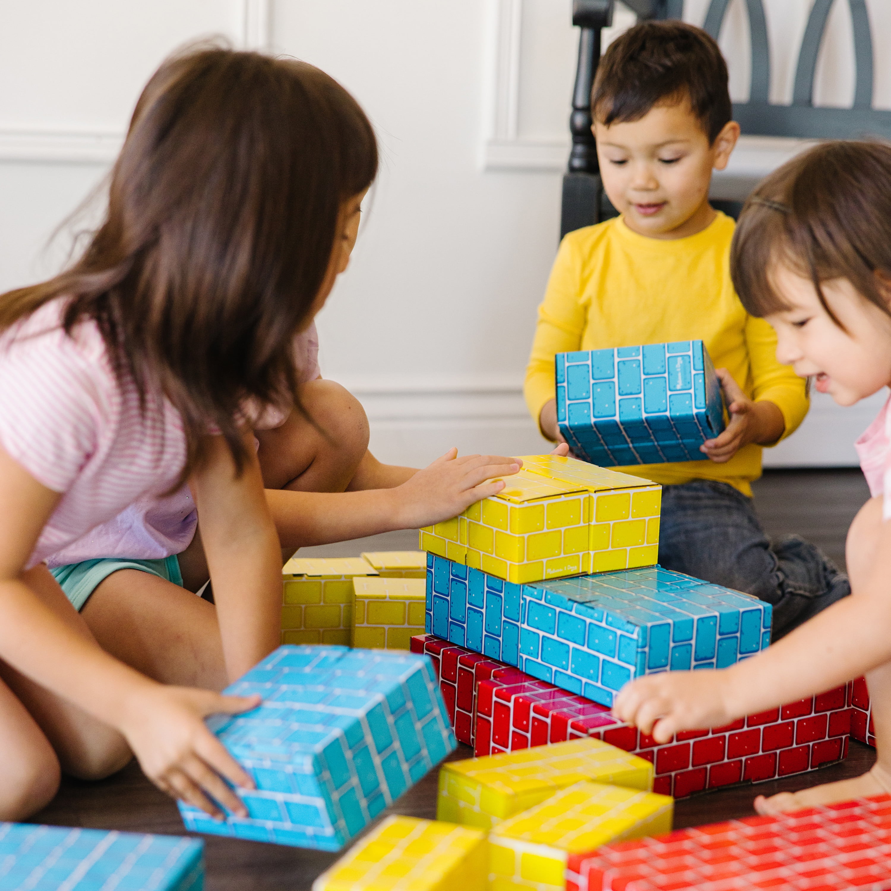 Melissa & Doug Jumbo Extra-Thick Cardboard Shape Sorting Building Blocks – 40-Piece Set in 3 Sizes, FSC-Certified CardboardEducational Toy for Toddlers & Kids Ages 2+