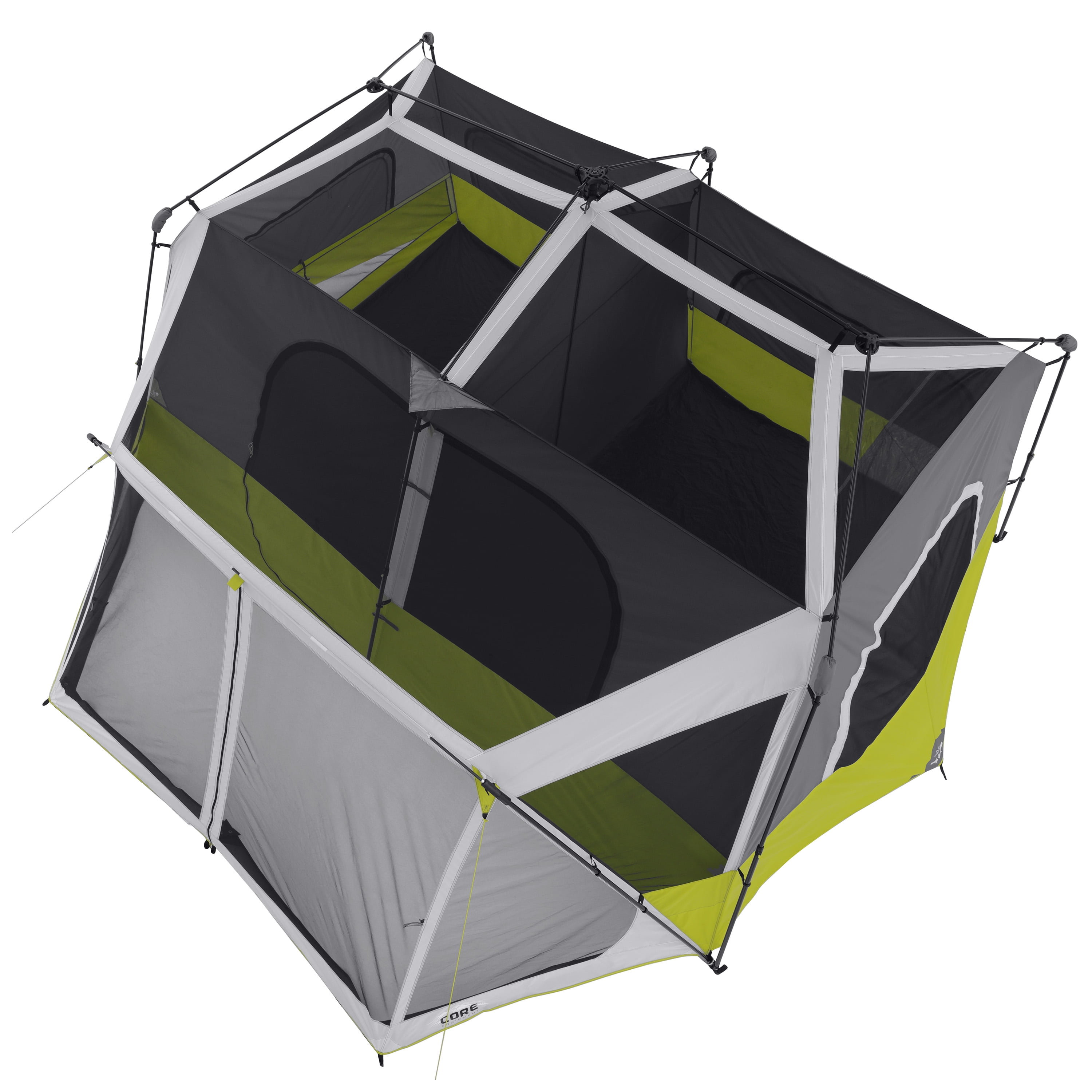 CORE 10 Person Instant Cabin Tent, 2 Room Huge Tent with Screen Room for  Family with Storage Pockets for Camping Accessories
