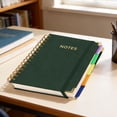 thumbnail image 2 of Hardcover Spiral Notebook Journal with Removable Dividers Tabs, 300 Pages Leather 5 Subject Notebook College Ruled, 5.7"×8.3" Large Notebooks for Work Study Note Taking, Journal for Women,Teal, 2 of 9
