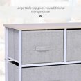 thumbnail image 5 of Demi Bonn 5-Drawer Dresser, Fabric Storage Tower for Bedroom, Hallway, Entryway, Closet, Steel Frame, Wood Top, Easy Pull Handle, Gray, 5 of 10