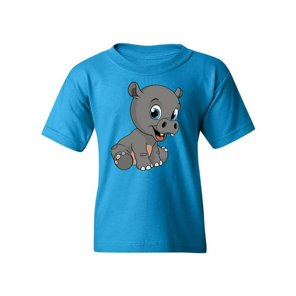 Cute Funny Hippo T-Shirt Juniors -Image by Shutterstock,  x-Small