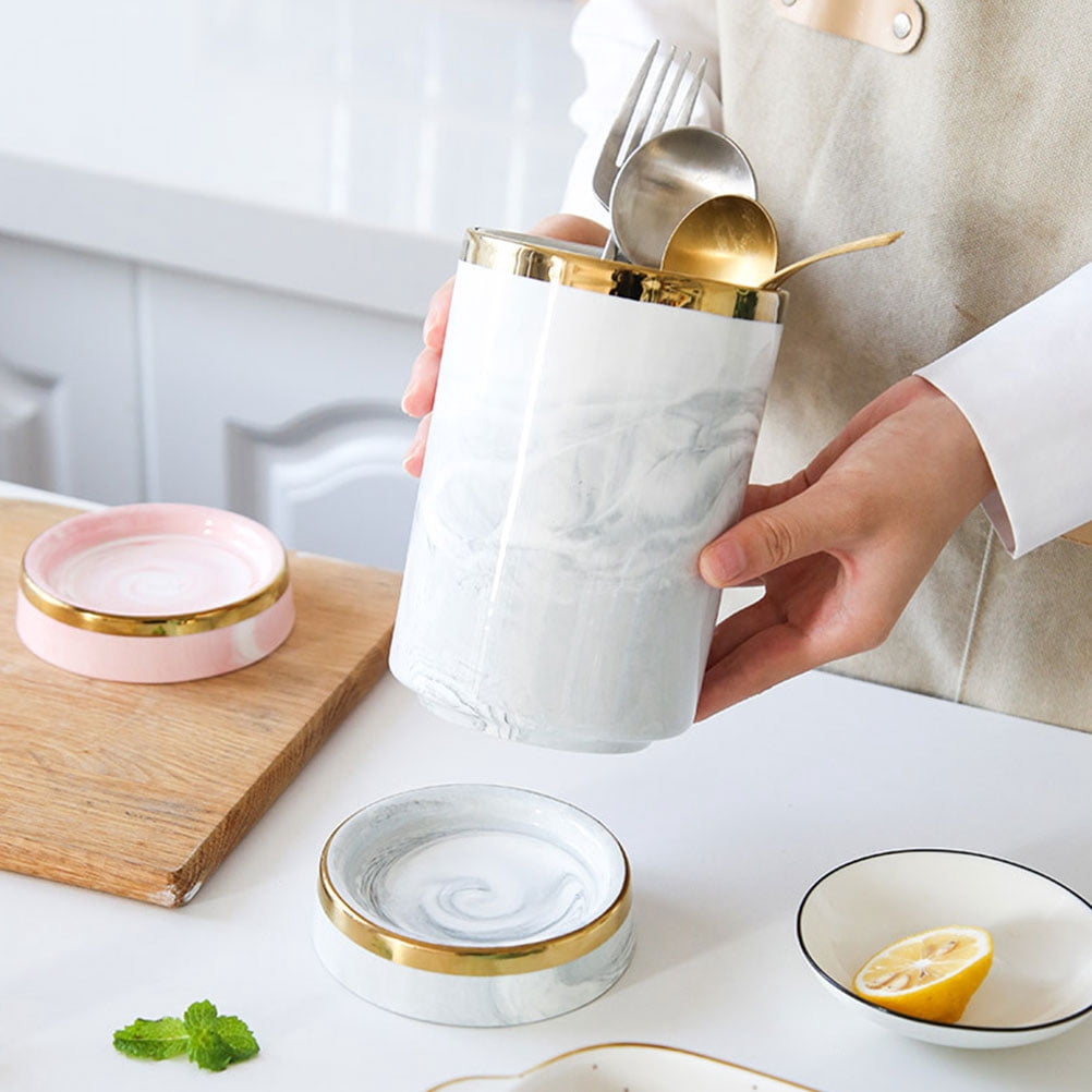 CYLINDSOME Kitchen Utensil Holder Cutlery Bucket Chopsticks Container Kitchen Chopsticks Organizer