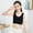 #0266-Black, variant on Xucatan Wireless Bras for Girls, Seamless Cotton Training Bra with Wide Straps, Breathable Racerback Sports Top for Daily, Lightly Lined Gift