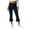 BI35_Navy, variant on Lumtrix Women's Flare Capri Leggings Fold Over Low Rise Yoga Pants Slim Fit Soft Capris Workout Lounge Legging Wine S