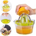 thumbnail image 3 of Extractor de jugo de cítricos de naranja y limón manual multifuncional 4 en 1 Extractor de jugo de cítricos de naranja, jengibre y ajo plano manual (verde) ER, 3 of 5