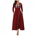 thumbnail image 1 of DPTALR Robe pour Femmes Décontractée à Manches Longues Col Rond T-Shirt Mini Évasée Robes à Manches Longues Fluide à Volants Superposés Décontractée Fête Automne Robe Midi Noire, 1 of 6