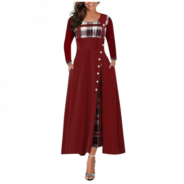 DPTALR Robe pour Femmes Décontractée à Manches Longues Col Rond T-Shirt Mini Évasée Robes à Manches Longues Fluide à Volants Superposés Décontractée Fête Automne Robe Midi Noire