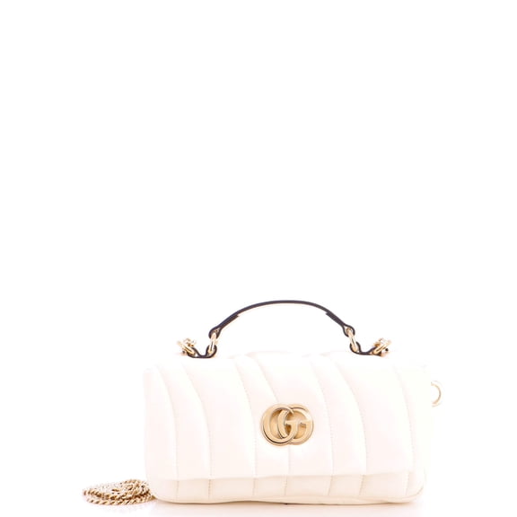 Pre-Owned GG Milano Top Handle Bag Quilted Leather Mini By Rebag