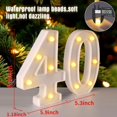 thumbnail image 2 of Carpa LED con números 40 para decoración de 40 cumpleaños/aniversario, 2 of 7