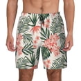 thumbnail image 2 of Goofa Lilies Flowers Printed Men's Swim Trunks Board Shorts Quick Dry Mens Swimming Trunks with Compression Liner,Breathable Fit Hawaii Beach Shorts-Medium, 2 of 9