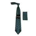 thumbnail image 2 of Men's Stacy Adams Necktie and Hankie Set Fancy Design Silky Look SAT34 Teal, 2 of 2