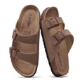 thumbnail image 6 of Smile Popcorn Women's Cork Footbed Sandals, Comfortable Arch Support Slip-On Slide Sandals for Summer with Adjustable Buckle, Mocha, 6 of 7