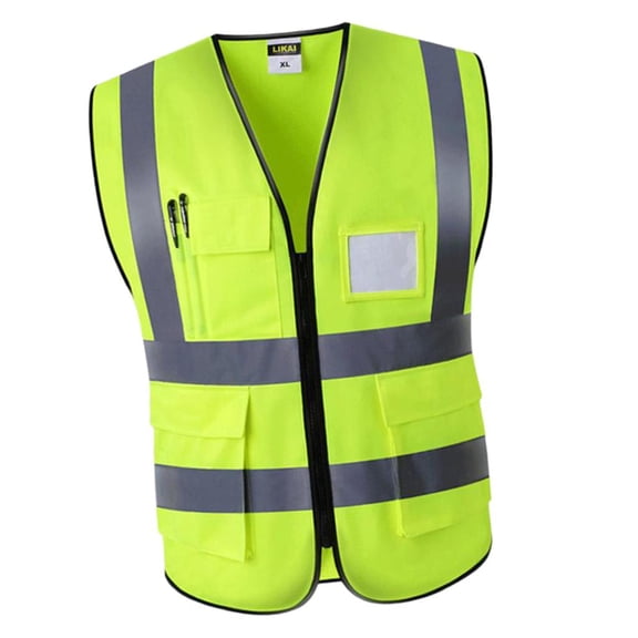 Chaleco Reflectante de Seguridad Sunnimix Sin Mangas con Bolsillos Amarillo L