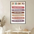thumbnail image 4 of It Is Okay To Feel, My Feelings Classroom, Educational Wall Art, Therapy Tools, Stress Management Wall Art, Wellness, Playroom Decor, School Counselor Therapy- Size 24''x36'' - Postora, 4 of 5