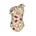 thumbnail image 4 of Yiaed Valentine'S Day Rose Print Women One Piece Swimsuits Tummy Control One Shoulder Bathing Suits Pattern Ruffle Swimwear-XX-Large, 4 of 8