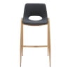 thumbnail image 3 of Desi Barstool Black & Gold Barstool, Modern Style, Plush and durable faux leather fabric, Plywood, Indoor Bar, 3 of 5