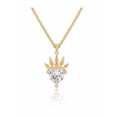 thumbnail image 1 of Collar  Zircón Corazón Mujer Dije Cadena Oro 18k, 1 of 4