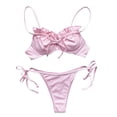thumbnail image 2 of 1 Set Swimwear Set Padded Wire Spaghetti Strap Ruffle Summer Bikini for Beach, 2 of 7