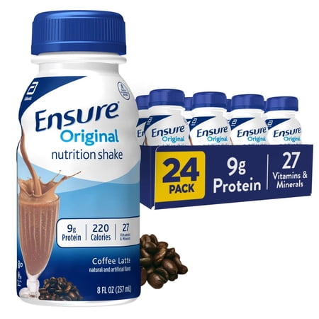 Ensure Original Nutrition Shake, 9g Protein, Coffee Latte, 8 fl oz - 24 Pack