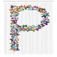thumbnail image 3 of Ambesonne Letter P Shower Curtain, Animal World Alphabet, 69"Wx84"L, Multicolor, 3 of 3