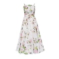 thumbnail image 4 of Patlollav Womens Strappy Strapless Chiffon Sleeveless Printed Botanical Floral Dress, 4 of 6