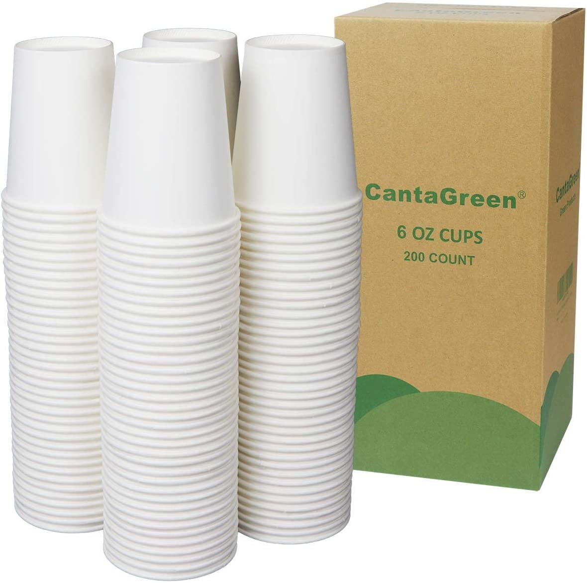 200 x 6oz Tan 177ml Single Wall Paper Cup Disposable Coffee Hot Cups Tableware 