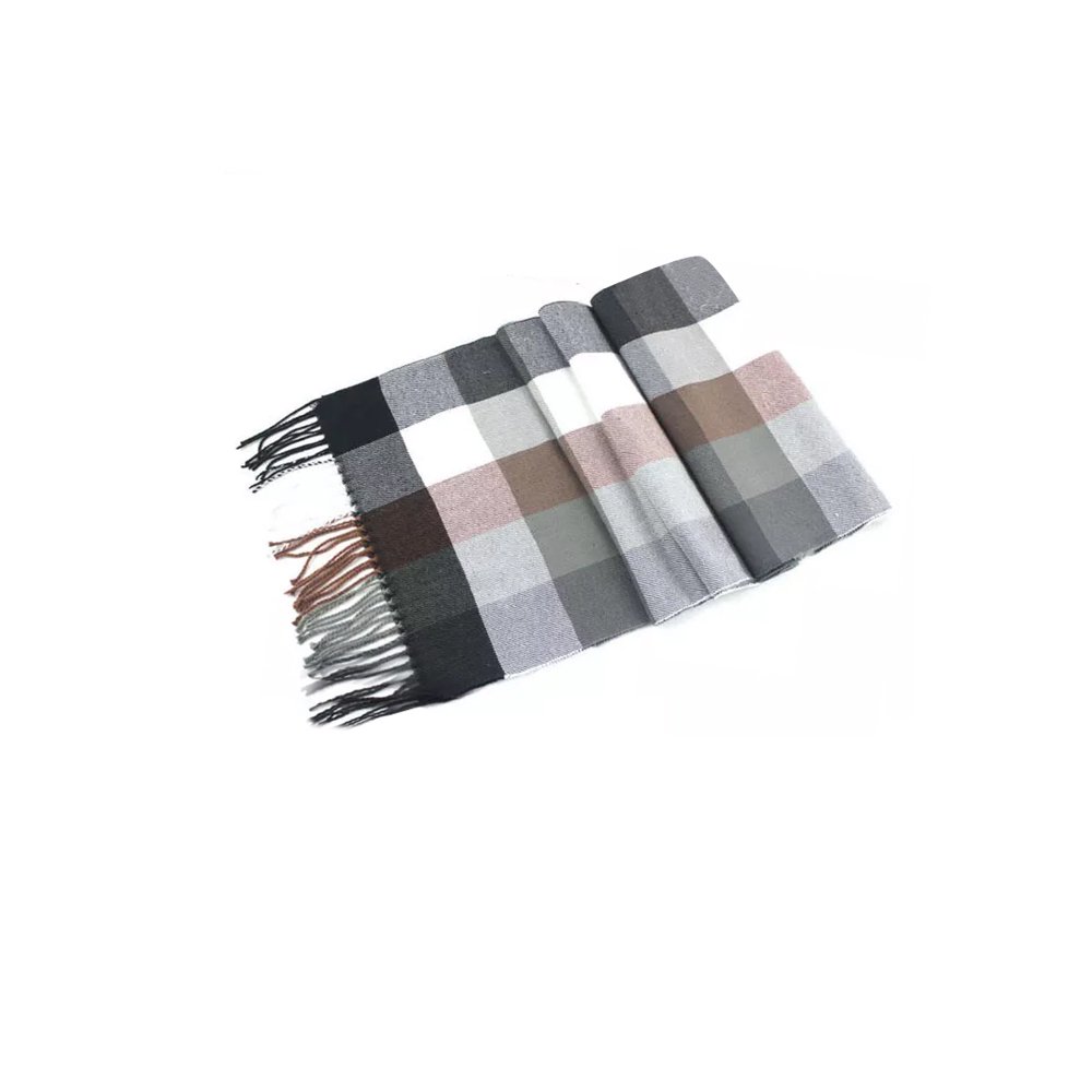 Overstock Soft Tartan Plaid Blanket ScarfGray
