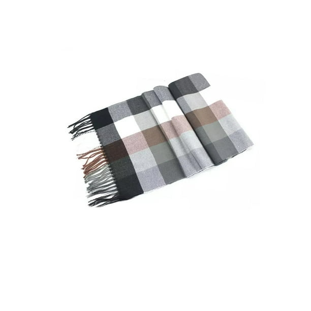 Overstock Soft Tartan Plaid Blanket ScarfGray