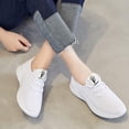 thumbnail image 2 of longantii Women Walking Shoes Lightweight Breathable Comfortable Sneakers Non Slip Athletic Shoes Cushioned Running Slip Resistant Casual Fitness White, 2 of 5