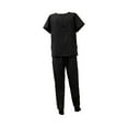 thumbnail image 4 of Conjunto médico femenino Yuyangstore lavable a máquina transpirable duradero negro, 4 of 8