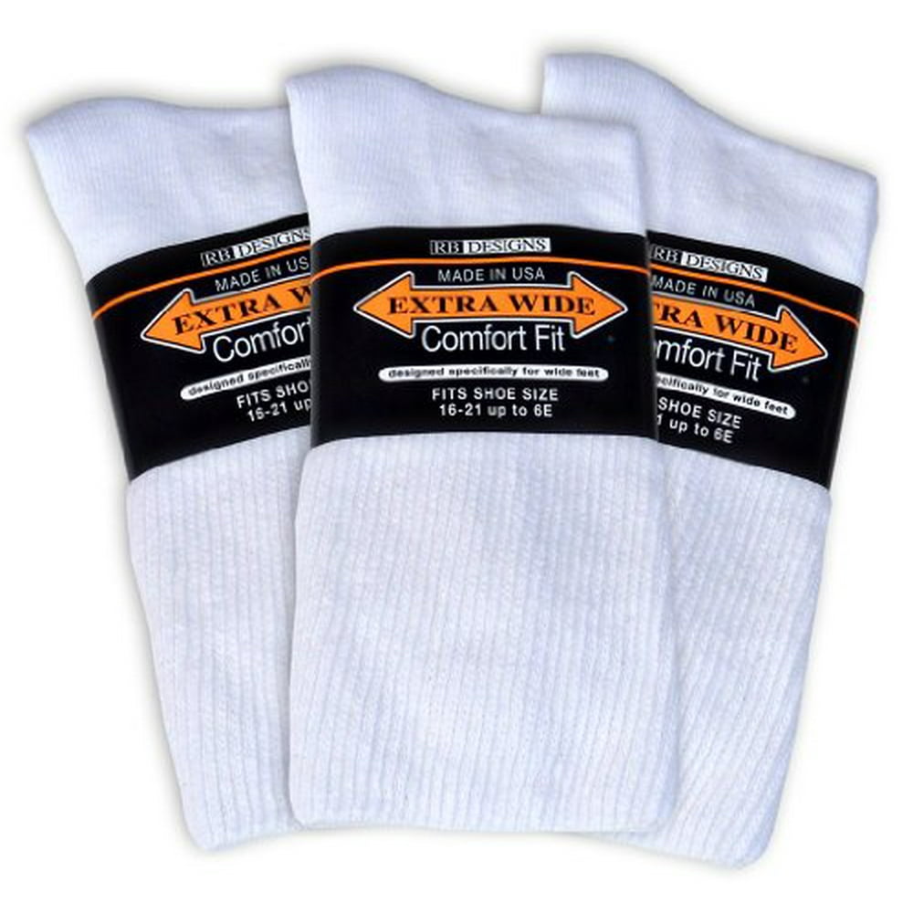 Extra Wide Sock Extra Wide Comfort Fit Athletic Crew (MidCalf) Socks