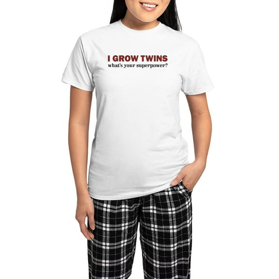CafePress - What's YOUR Superpower? Women's Light Pajamas - Women's Short Sleeve Print T-Shirt and Pants Light Cotton Pajama Set