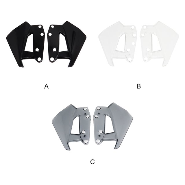 Becaristey 2PCS Motorcycle Windshield Side Wind Deflector Spoiler For R1300GS R 1300 GS 2024- Fly Screen Windscreen Black