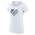 thumbnail image 2 of Women's G-III 4Her by Carl Banks  White New York Yankees Super-Slim Fit Lightweight Heart Graphic T-Shirt, 2 of 5