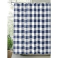 thumbnail image 2 of Shower Curtain Navy Plaid Shower Curtains for Bathroom, Waterproof Polyester Shower Curtain Set with Hooks, Standard Size 66" x 72" Buffalo Check Geometric Checker Pattern, 2 of 6