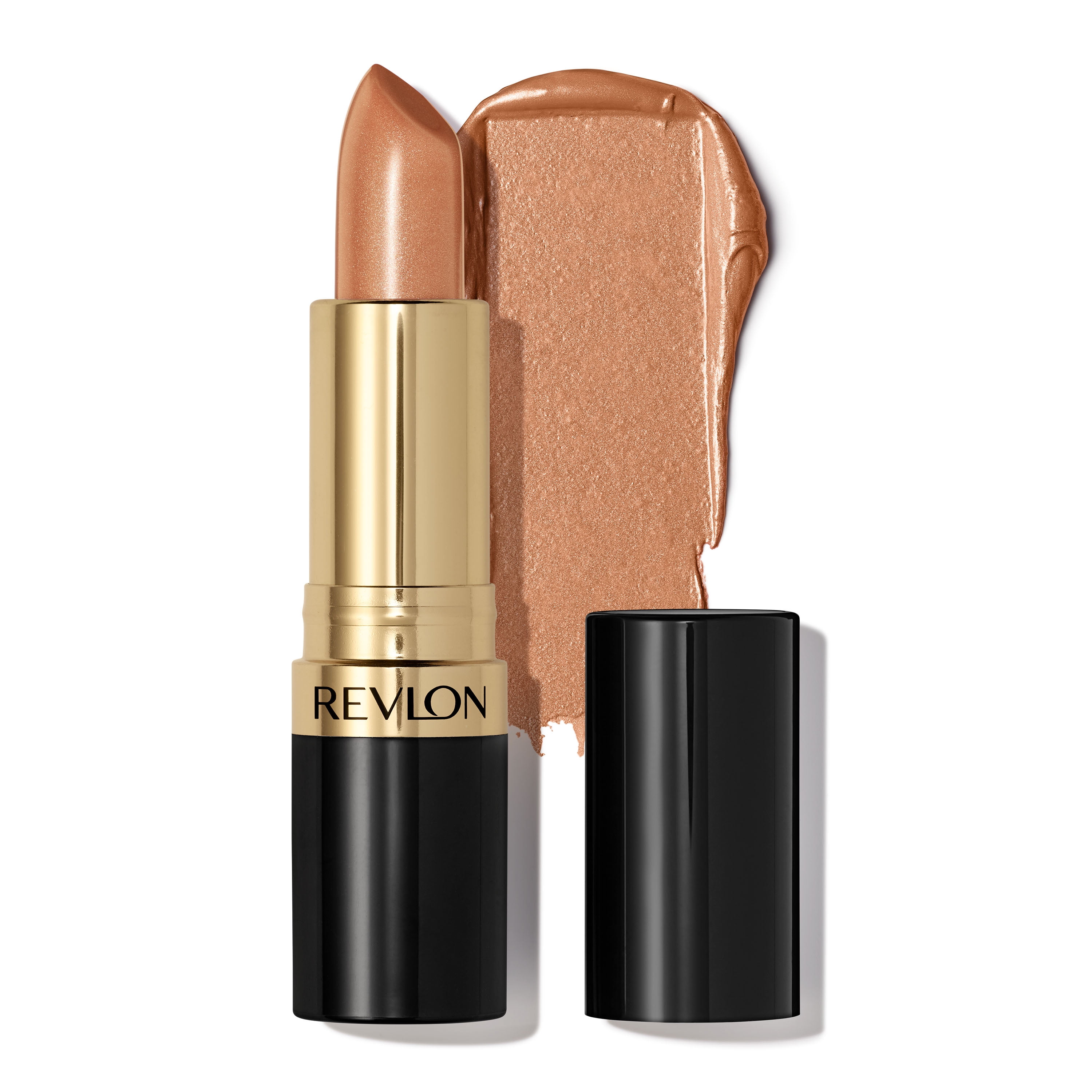 Revlon Super Lustrous Lipstick, Pearl Finish, High Impact Lipcolor with Moisturizing Creamy Formula, Infused with Vitamin E and Avocado Oil, 041 Gold Goddess, 0.15 oz